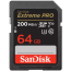 SanDisk Extreme Pro SDXC 64GB, 200MB/s, UHS-I, Memory Card